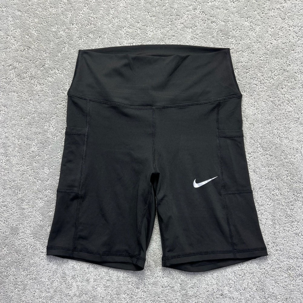 Nike Pro Combat Dri-Fit Compression Shorts Womens L Black Side Pockets Workout